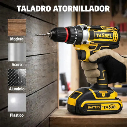 Kit Taladro Multifuncional Inalambrico Doble Bateria